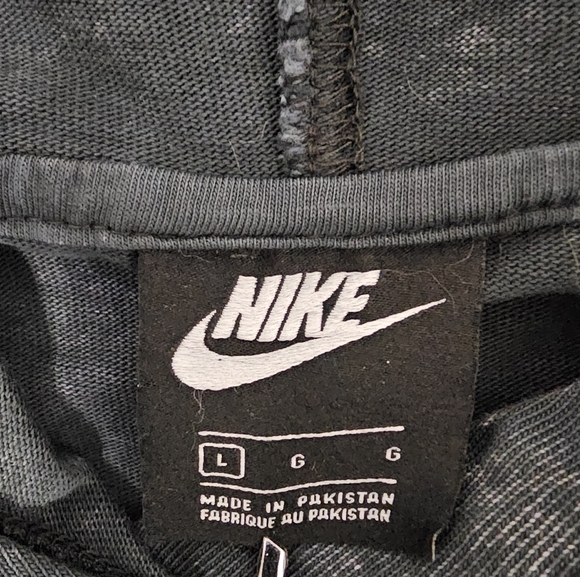 Nike Washed Black Vintage Style Pullover Hoodie Size Large - Picture 5 of 8